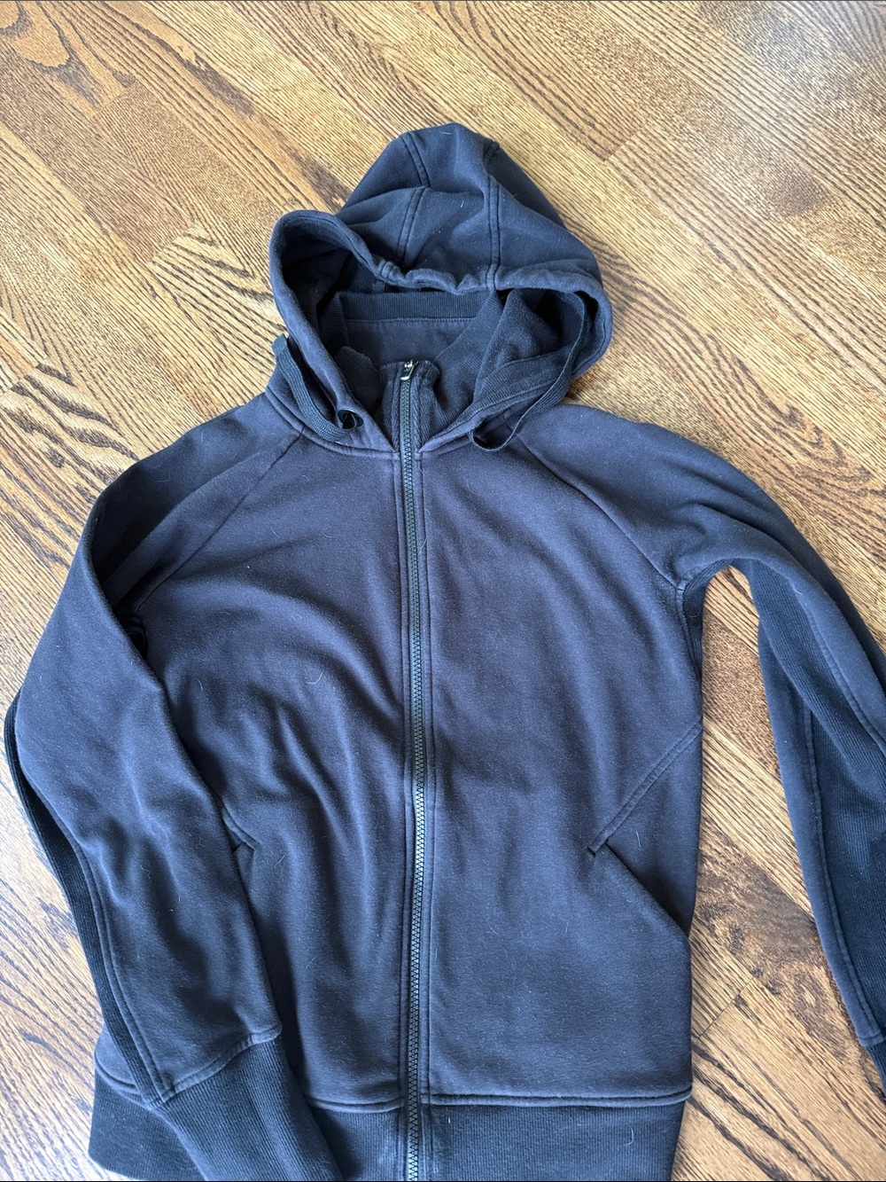 Athleta Black Hooded Zip Jacket